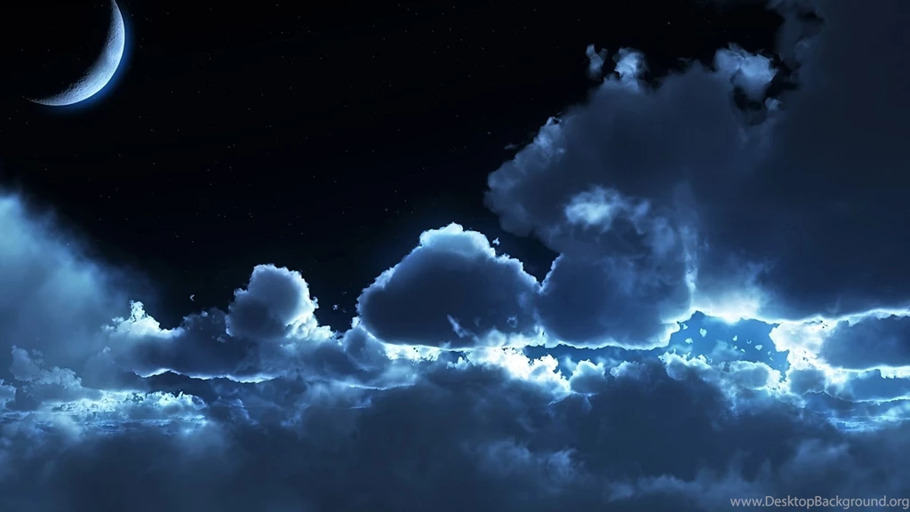 Mystical Moon And Clouds Wallpapers