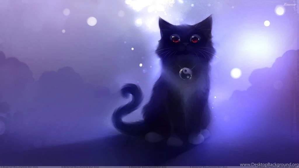 Cartoon Black Cat Sitting Wallpapers PowerballForLife