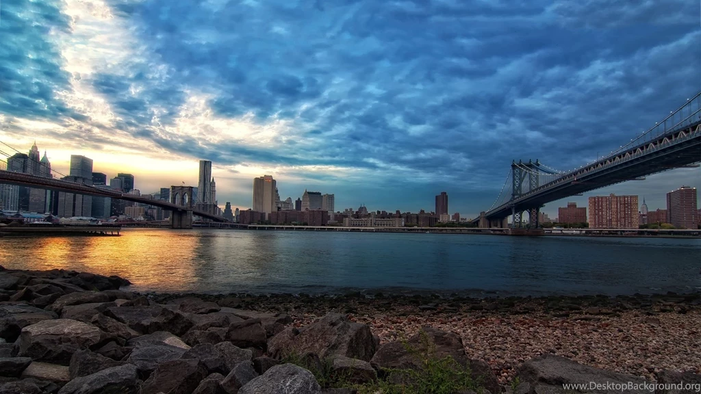 Manhattan Bridge And Brooklyn Bridge Wallpaper.jpg