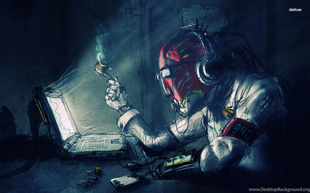 Smoking Cyborg Wallpapers   Digital Art Wallpapers