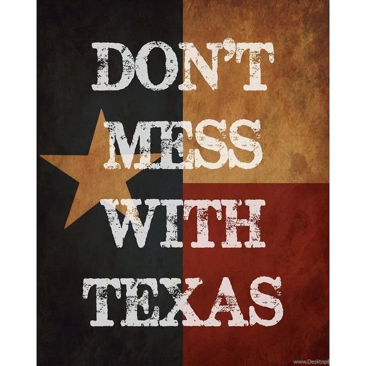 Don't Mess With Texas Texas Flag Backgrounds 8 X 10 Print