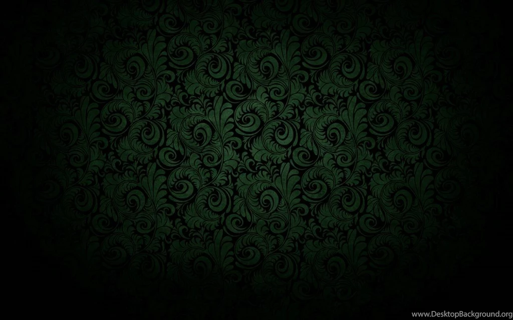 Dark Black Curved Bloom Green Wallpapers   (