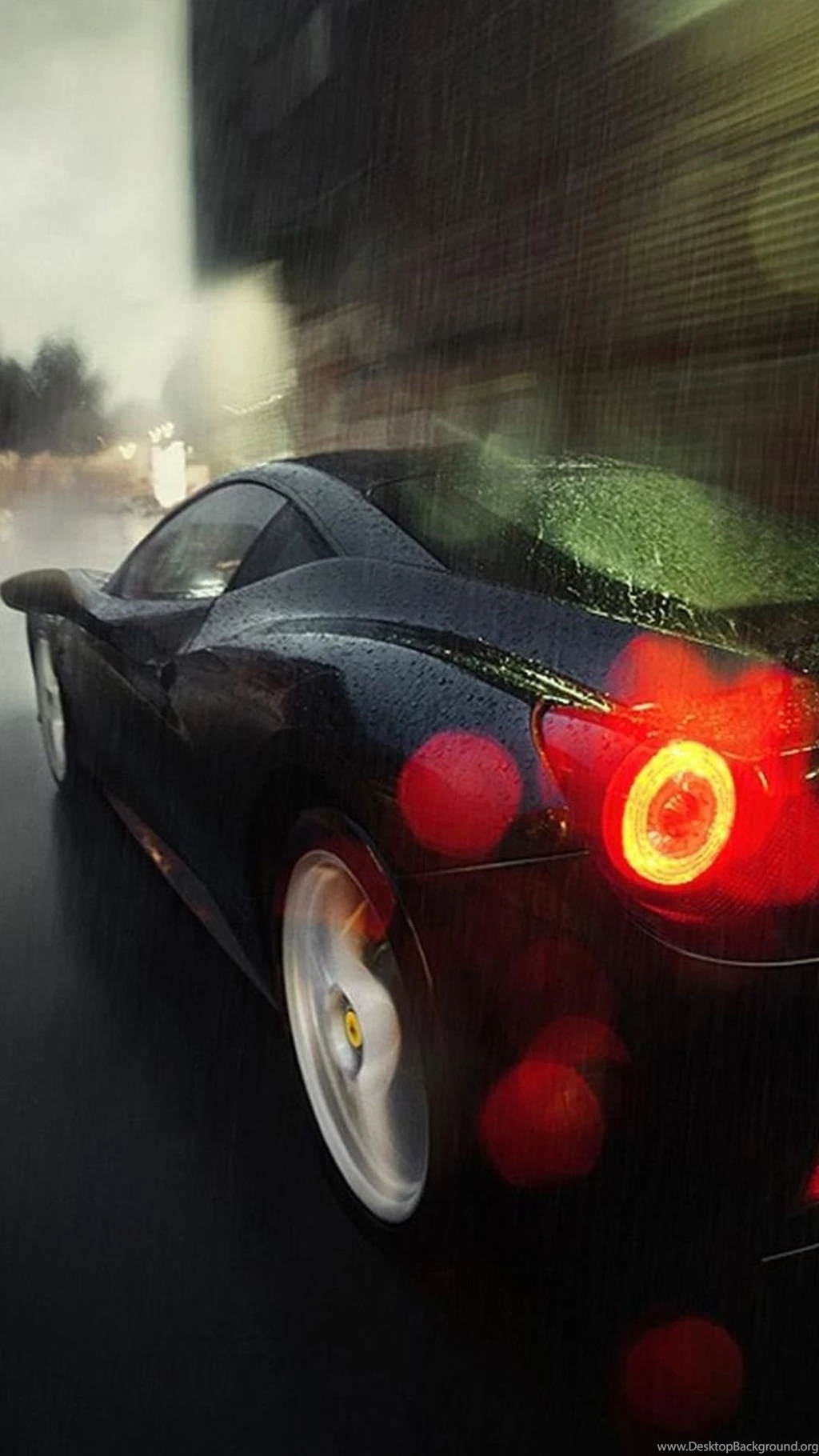 Running Car In Rain Silhouette iPhone 6 Wallpapers Download ...