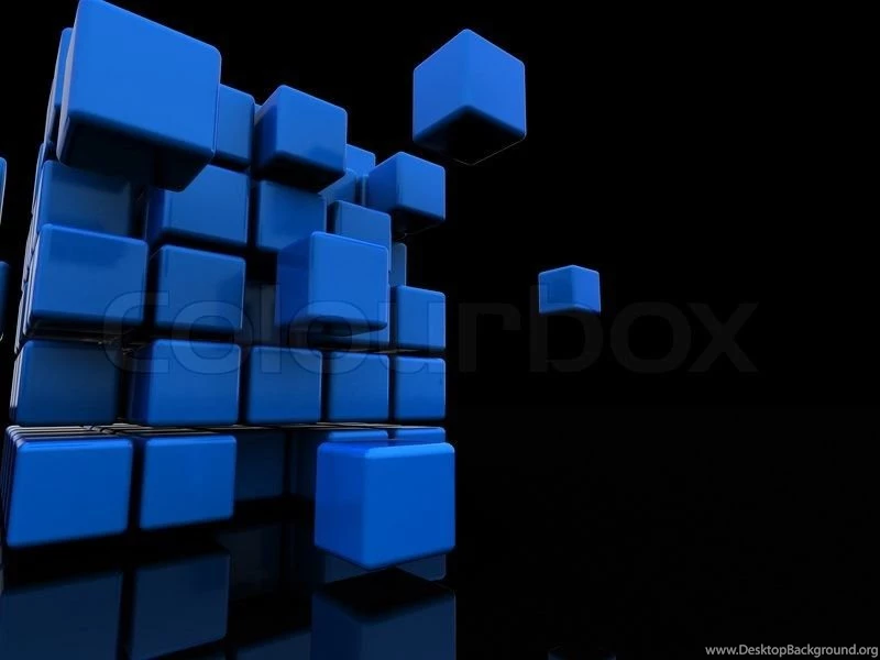 3d Illustration Of Black Backgrounds With Cubes At Left Side ...