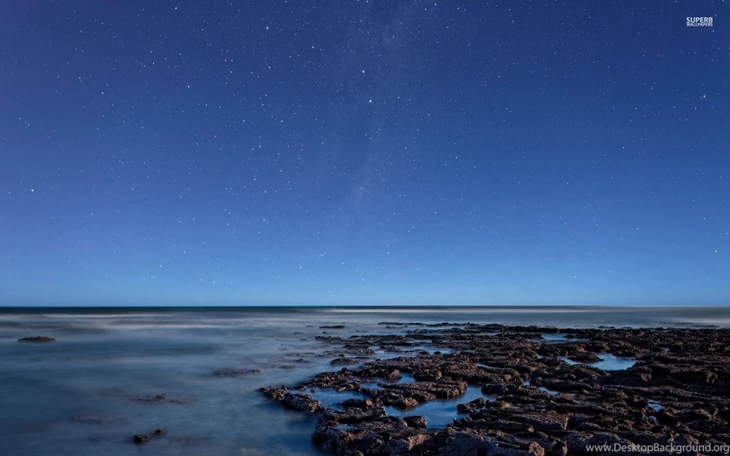 Stars On The Ocean Sky Wallpapers Beach Wallpapers