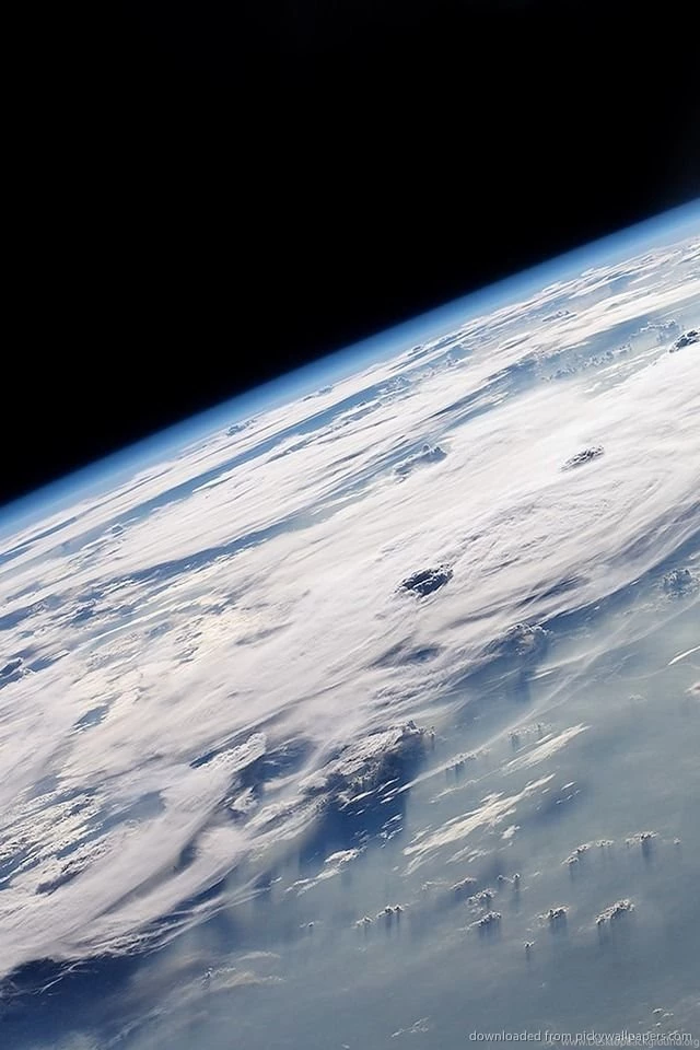 Download Cloudy Earth View From Space Wallpapers For iPhone 4