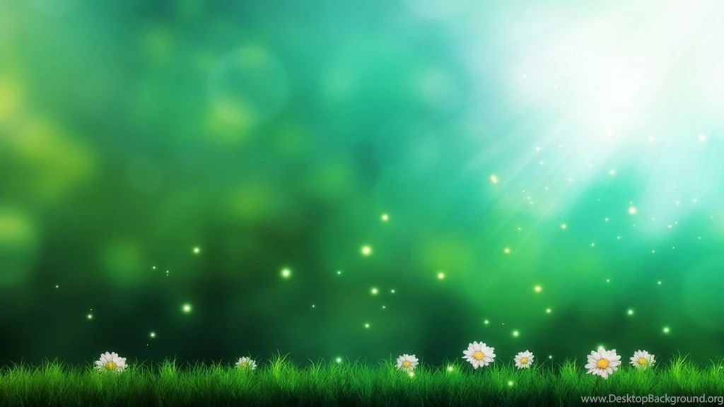 1366x768 Daisies Green Backgrounds Wallpapers