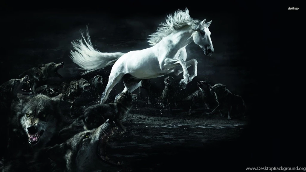 Horse Attacked By Wolves Wallpapers   Animal Wallpapers