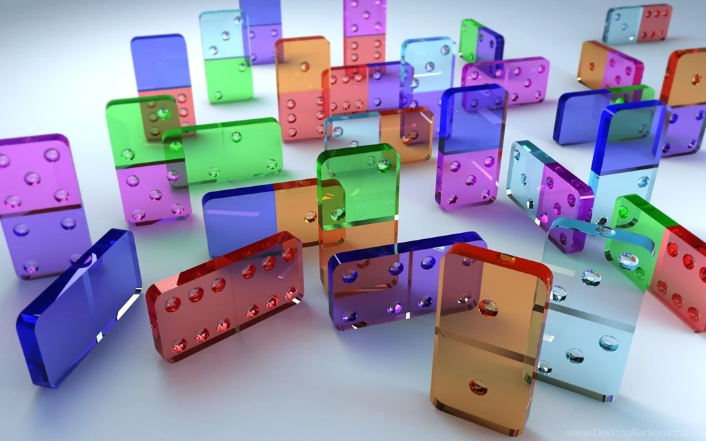 Dominoes Game, Graphic, 3d Wallpaper, Colorful, Desktop Hd