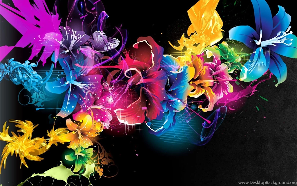 Amazing Colorful Flowers 3D Wallpapers