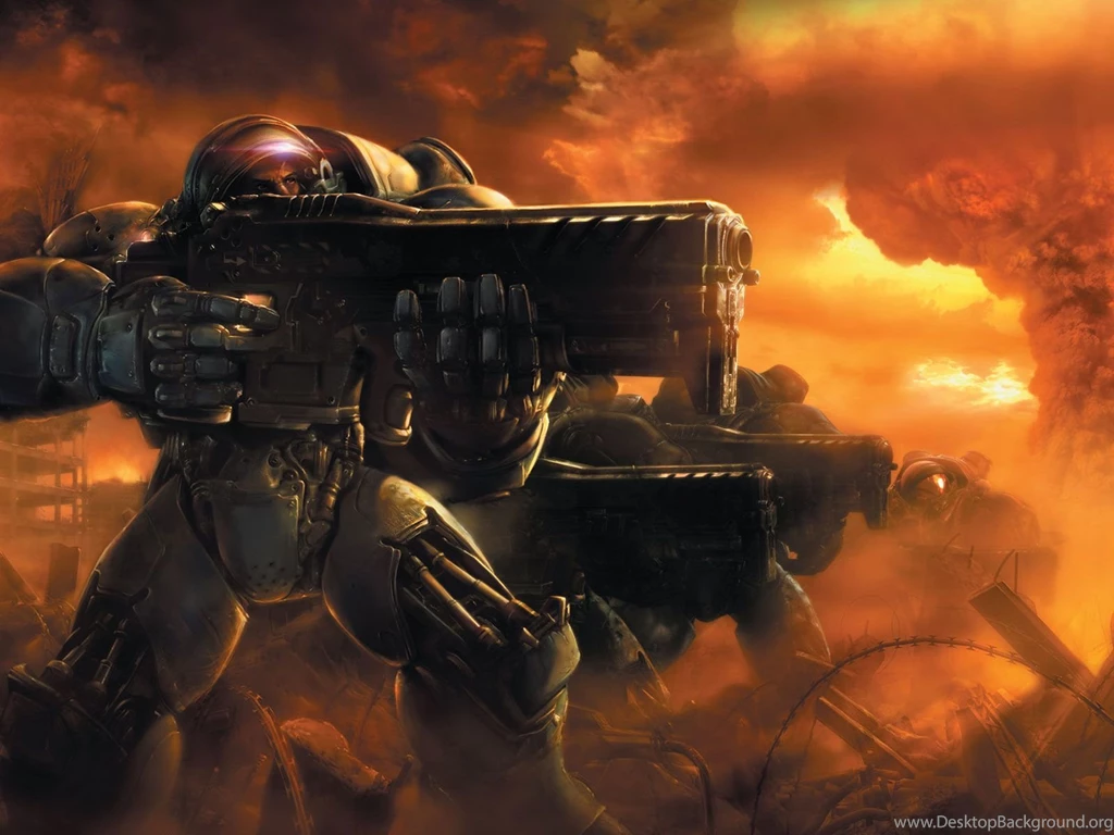 Desktop Wallpapers StarCraft 2, Logo Wallpapers Games