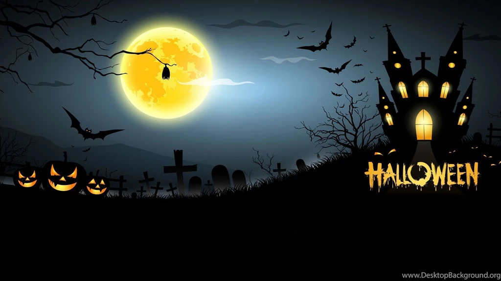 1920x1080 Midnight, Halloween, Scary, Creepy, Graveyard, House ...
