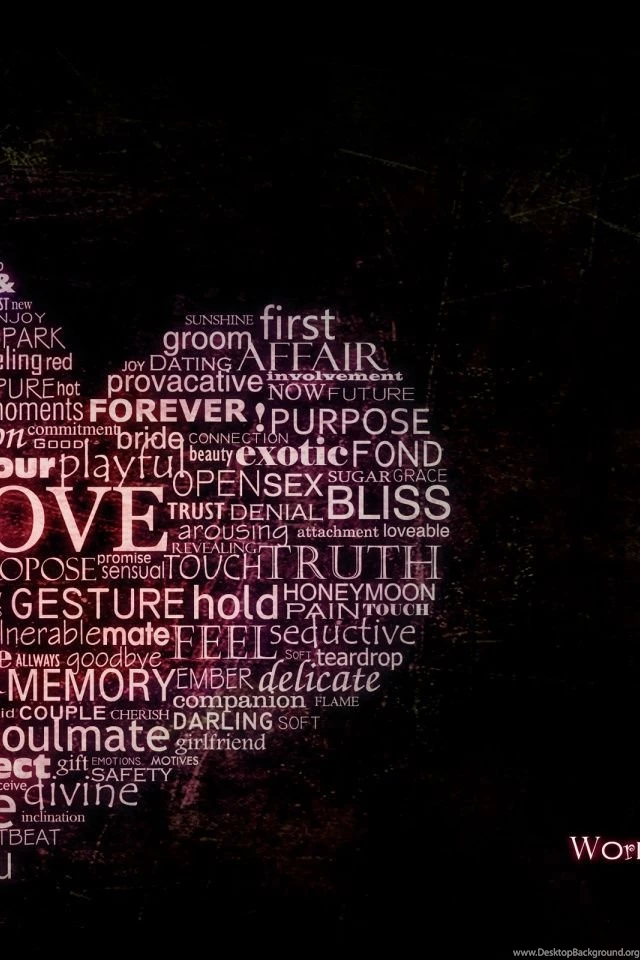 640x960 Words Of Love Iphone 4 Wallpapers