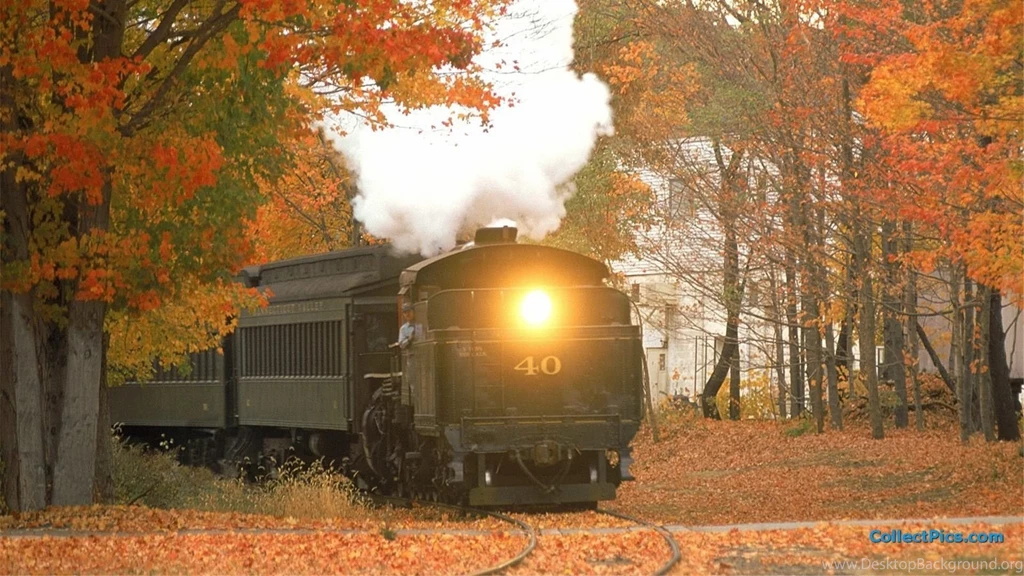 Train In Autumn Wallpapers HD 1920x1080