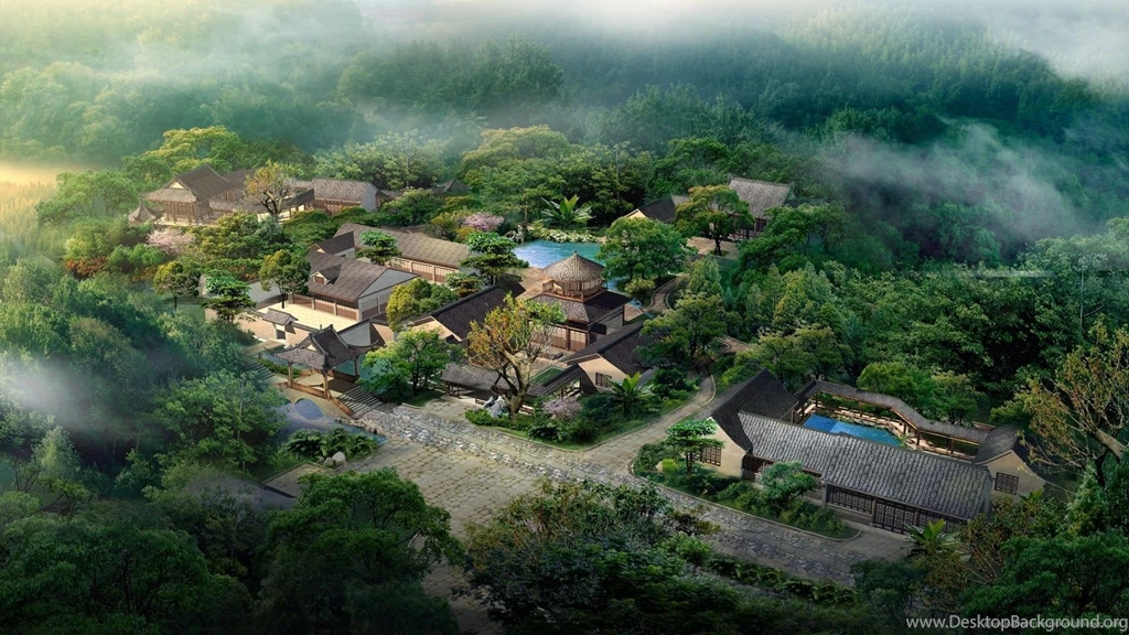 Download 1920x1080 Beautiful 3D Village Landscape Wallpapers