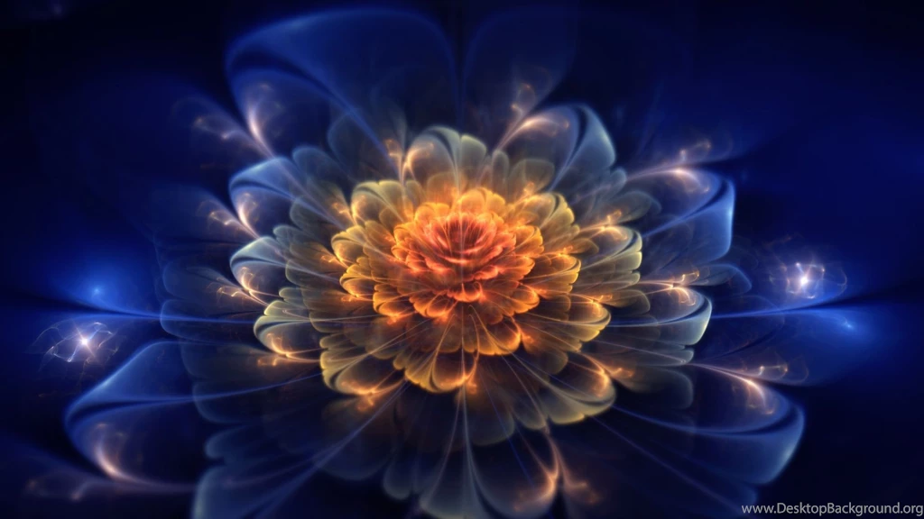 Download Wallpapers 1920x1080 Fractal, Flower, Light, Dark Full HD ...
