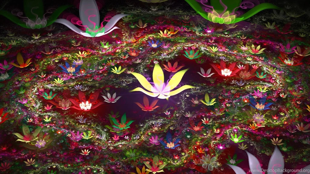 Download Wallpapers 1920x1080 Fractal, Bulk Flowers, Veil, Light ...