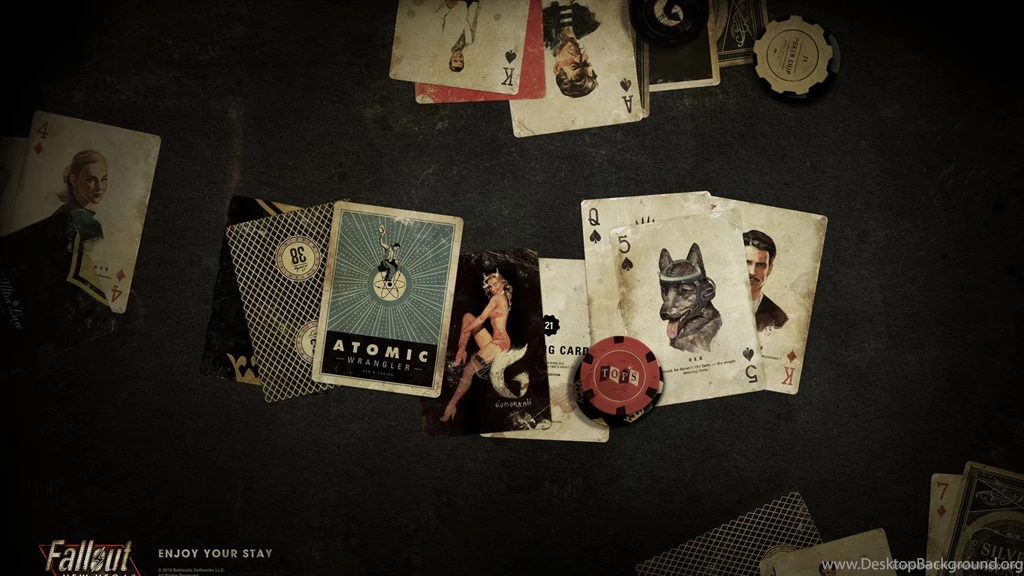 Download 1920x1080 Fallout: New Vegas — Card Table Wallpapers