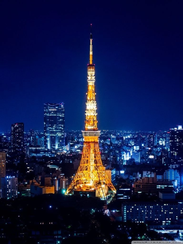 Tokyo Tower At Night HD Desktop Wallpapers : High Definition