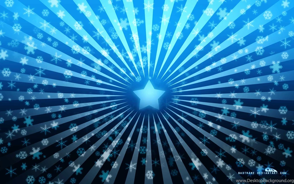 Glowing Christmas Star And Snowflakes Wallpapers   1524460
