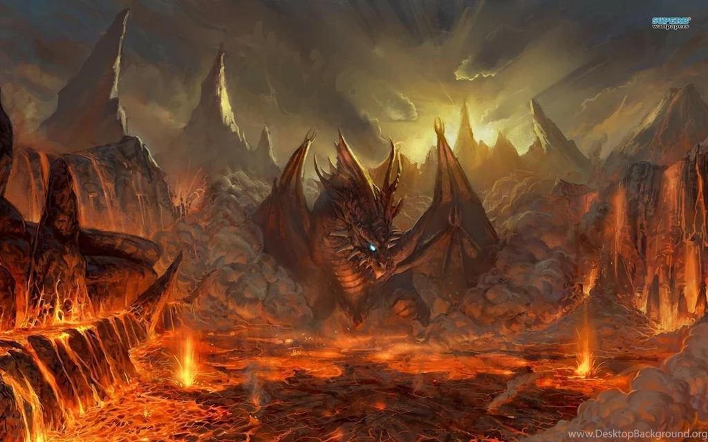 Dragon And Lava Wallpapers Fantasy Wallpapers