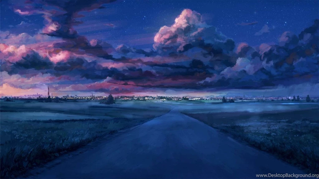 Anime Scenery Empty Road Wallpapers