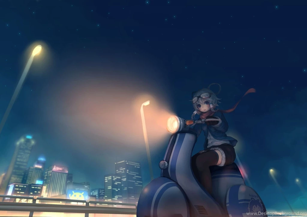 City Luo Tianyi Motorcycle Need6699955 Night Sky Stars Vocaloid ...