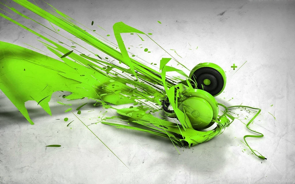 Headphone Green Splatter Wallpapers, Headphone Green Splatter ...