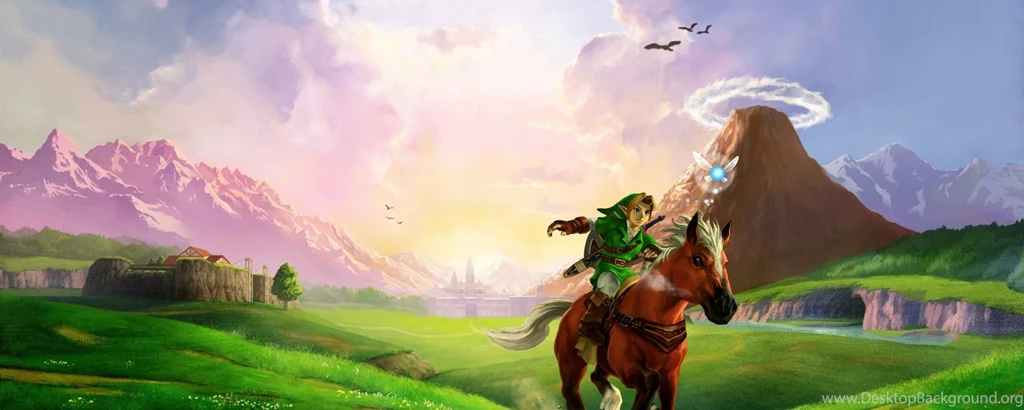 Download Wallpapers 2560x1024 The Legend Of Zelda, Horse, Plain ...