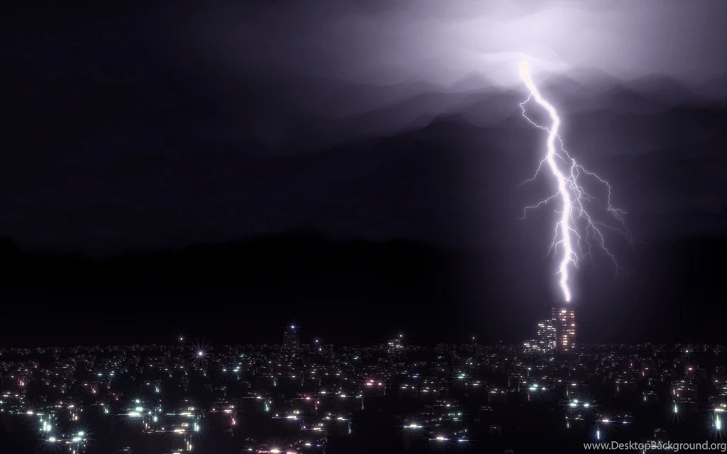 Free Download Lightning Over The City Wallpaper, HQ Backgrounds ...