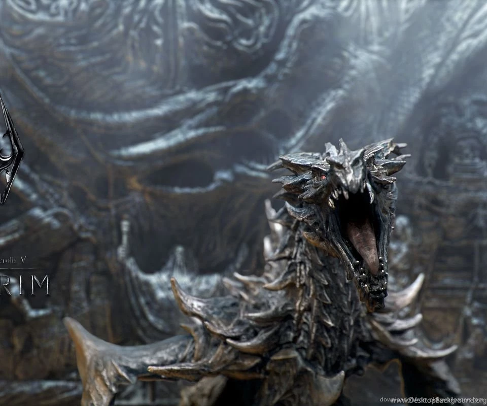 Download TES5 Skyrim Dragon Wallpapers For Samsung Epic