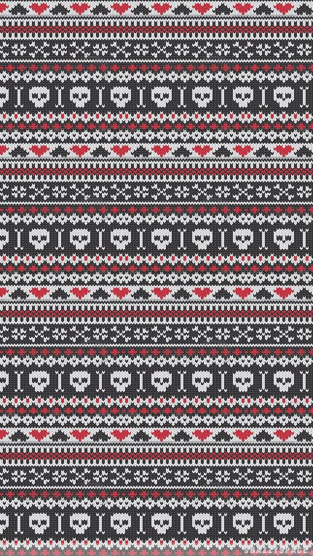 Skull Knit Cardigan iPhone Wallpapers