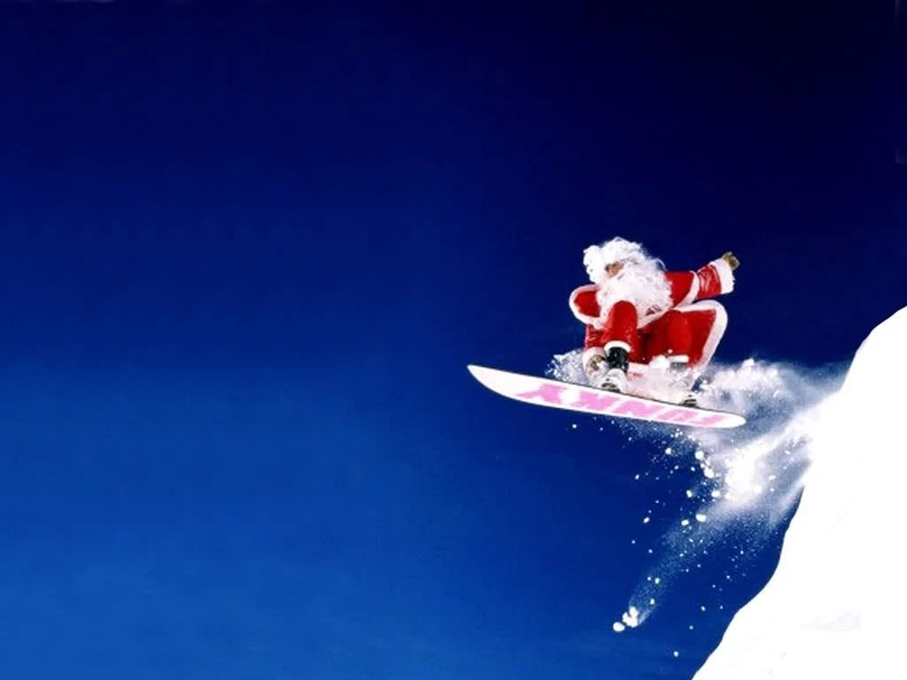 Santa snowboarding background catch.jpg Photo By Jakeistheruler ...