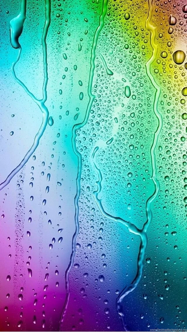 Rainbow Wet iPhone 5 Wallpapers (640x1136)