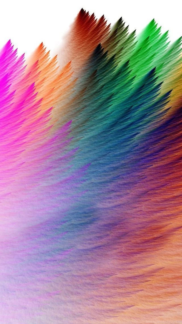 Rainbow Feathers iPhone 5s Wallpapers Download