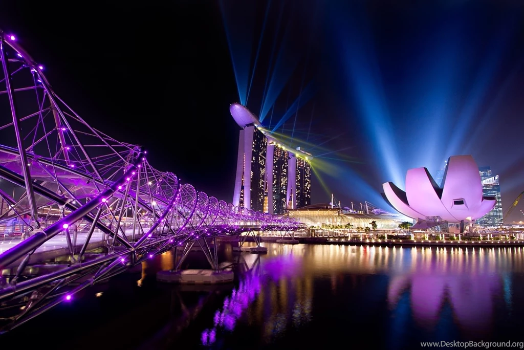 Singapore City Night Lights Wallpapers