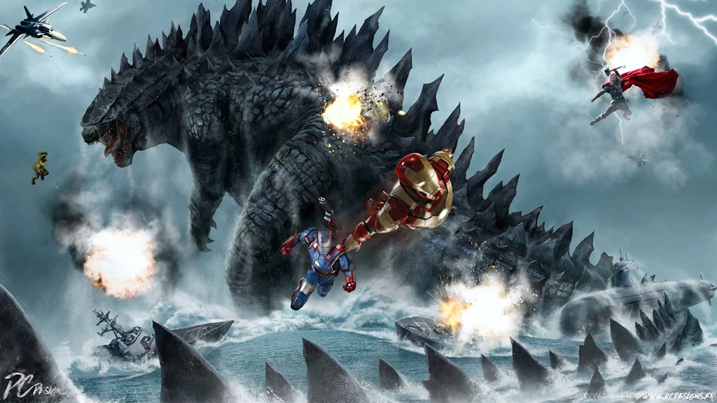 Godzilla Vs Avengers Computer Wallpapers, Desktop Backgrounds ...