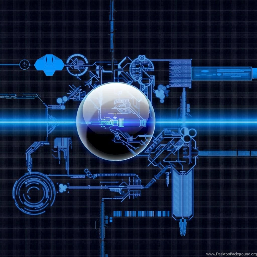 Blue Circuit 1024x1024 iPad Wallpapers   Wallpapers