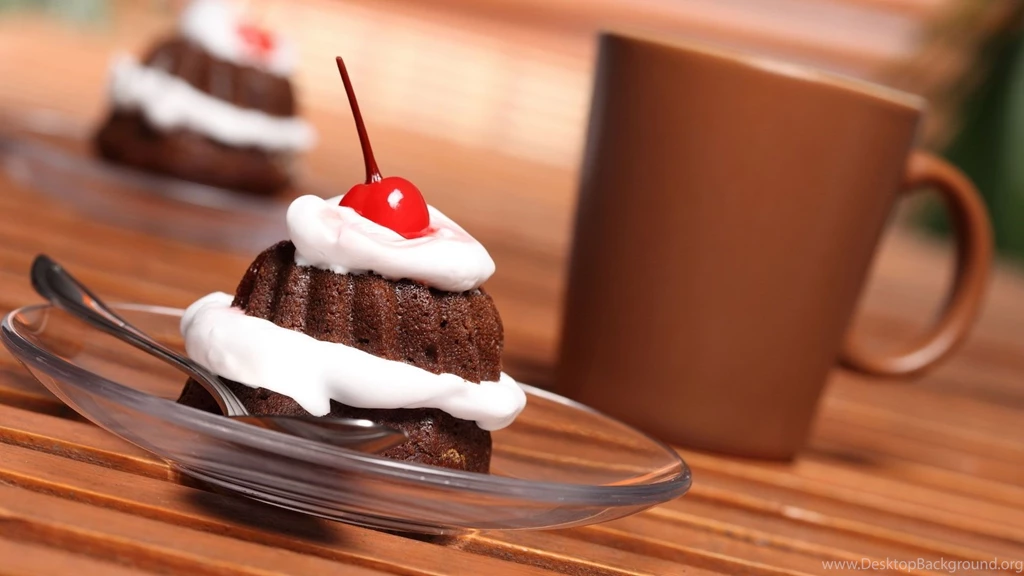 Download Wallpapers 1920x1080 Cake, Cherry, Cream, Biscuit, Dessert ...