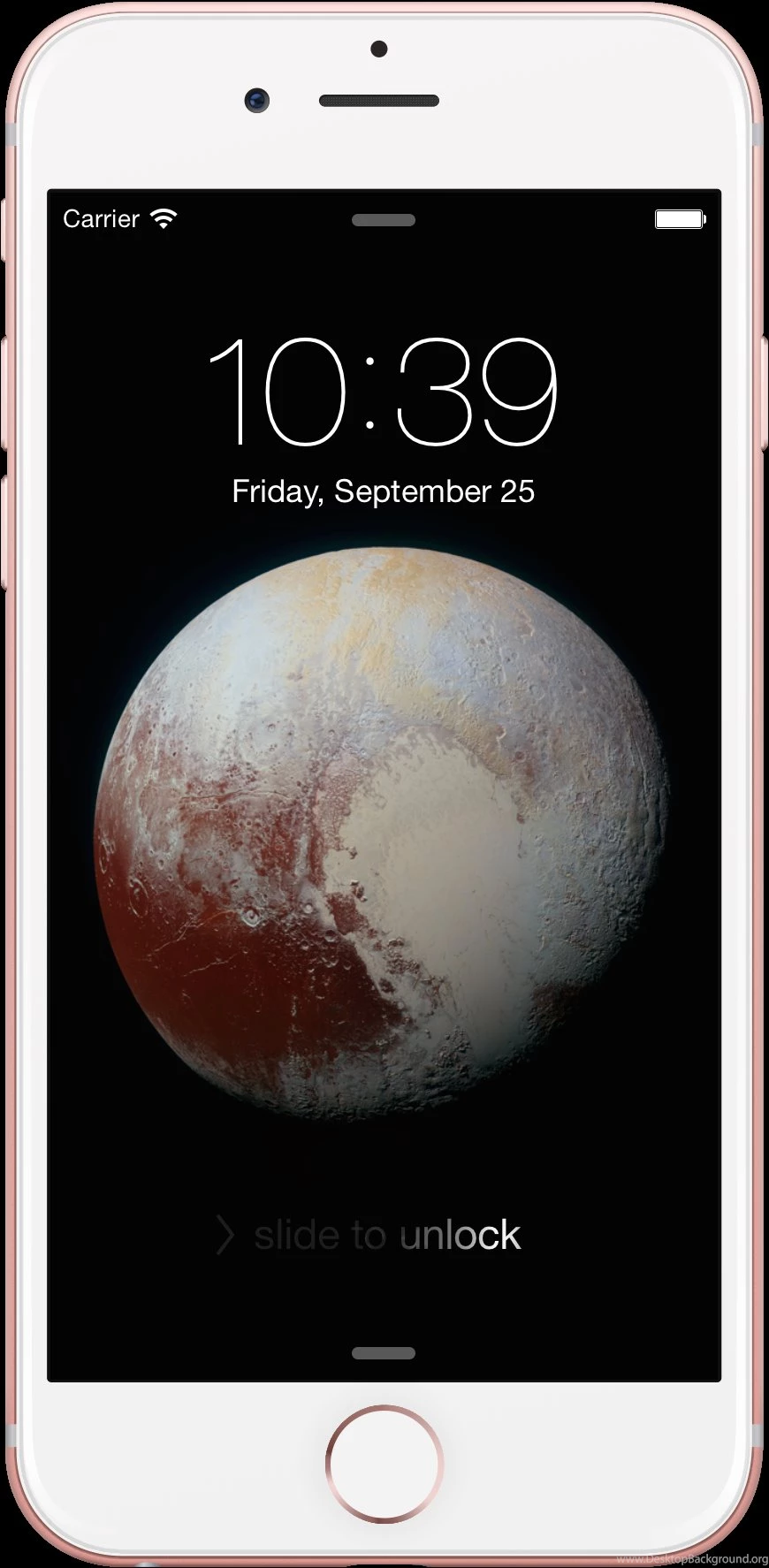 IOS Wallpaper: Pluto In Enhanced Colour