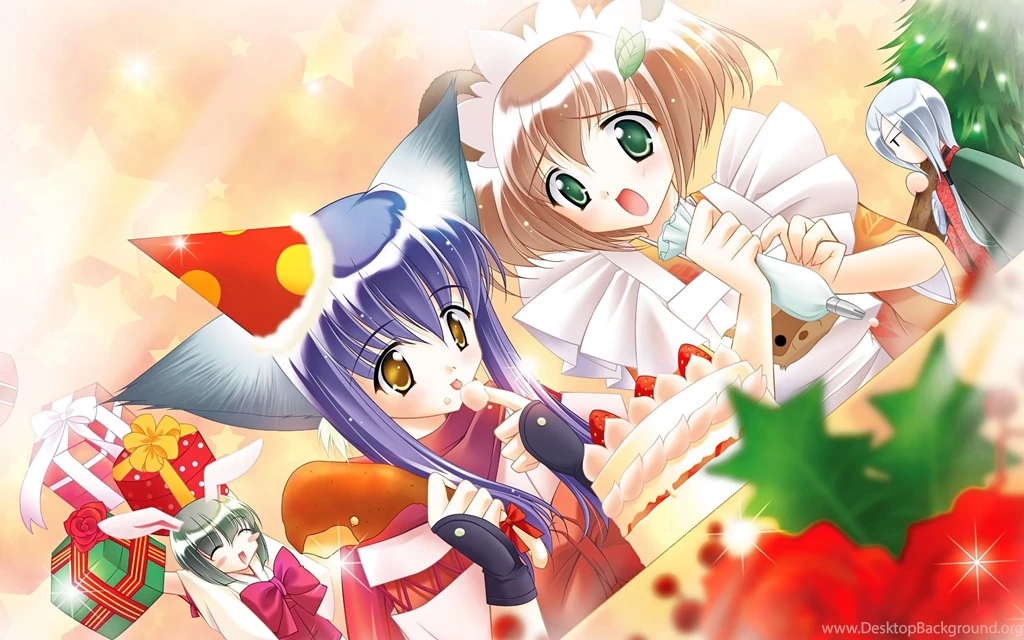 Download Cute Anime Christmas Celebrate Wallpapers