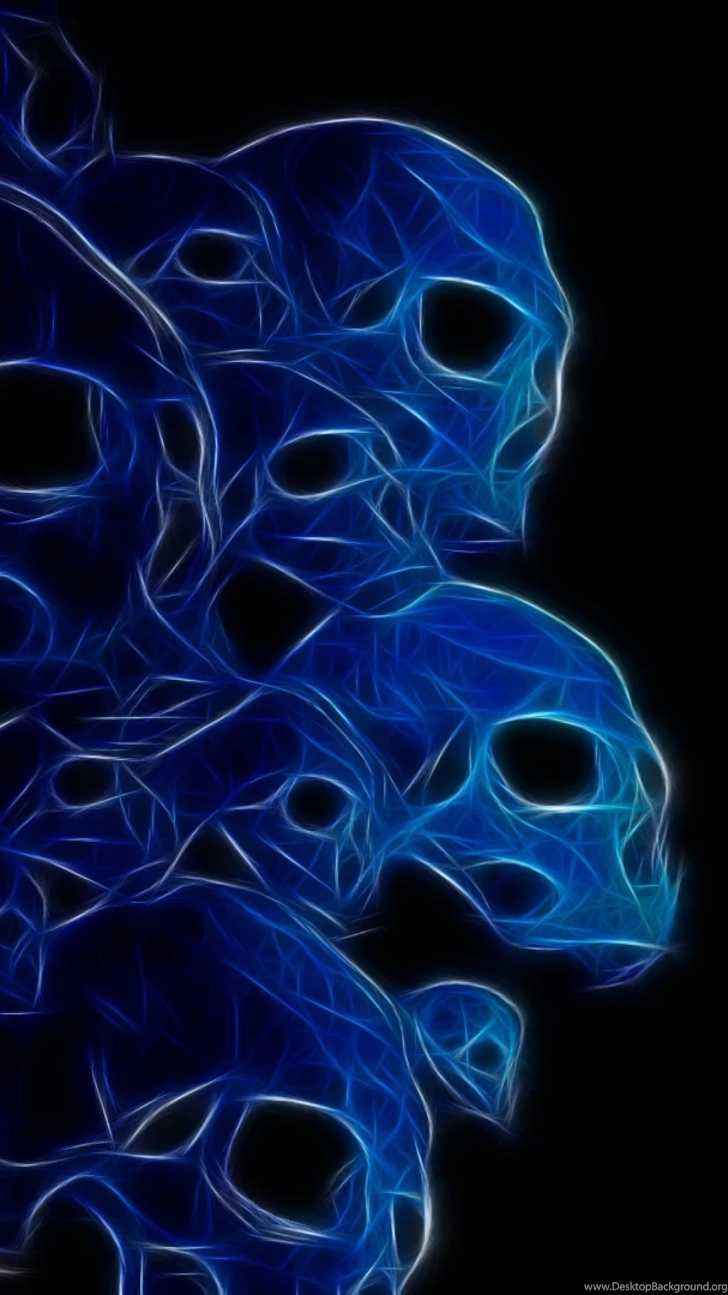 Download Wallpapers 1080x1920 Skulls, Neon, Color, White, Dark Sony ...