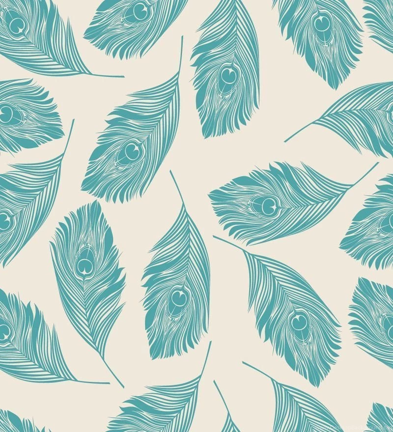 Print A Wall Paper Blue Peacock Feathers PVC Free Wallpapers By ...