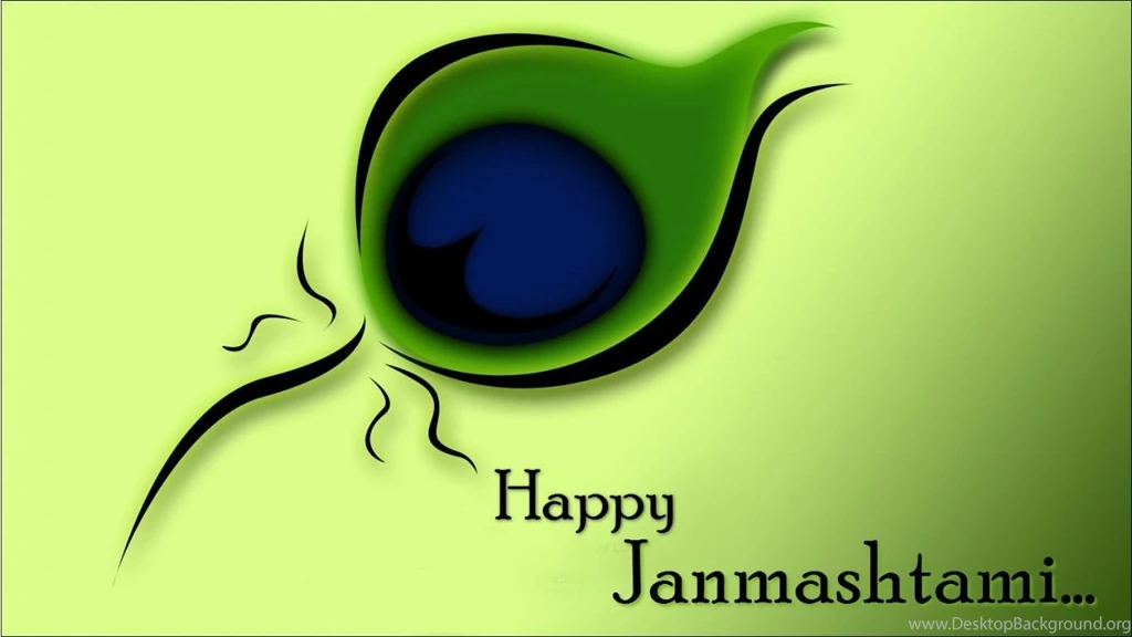 Janmashtami Peacock Feather Wishes Wallpapers 1366x768 158725