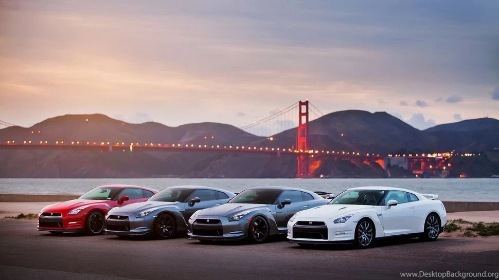 R35, Nissan, Gtr, The Bridge, Evening, Nissan, Gad, R35, Golden ...