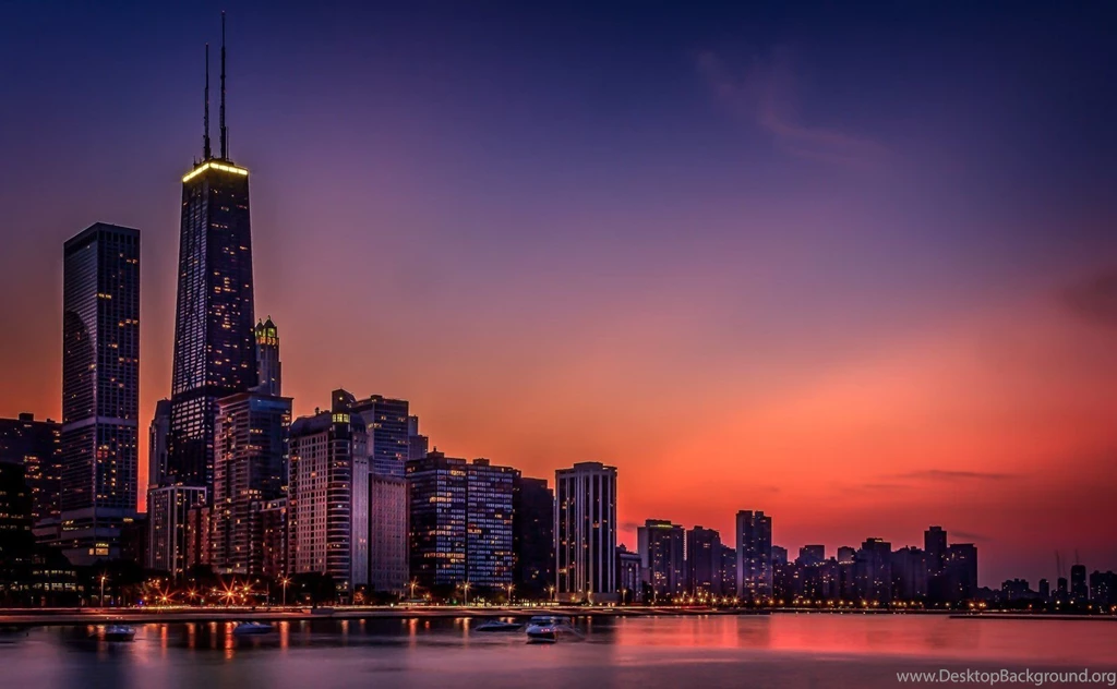 Architecture Bridges Chicago Cities City Francisco Night Skyline ...
