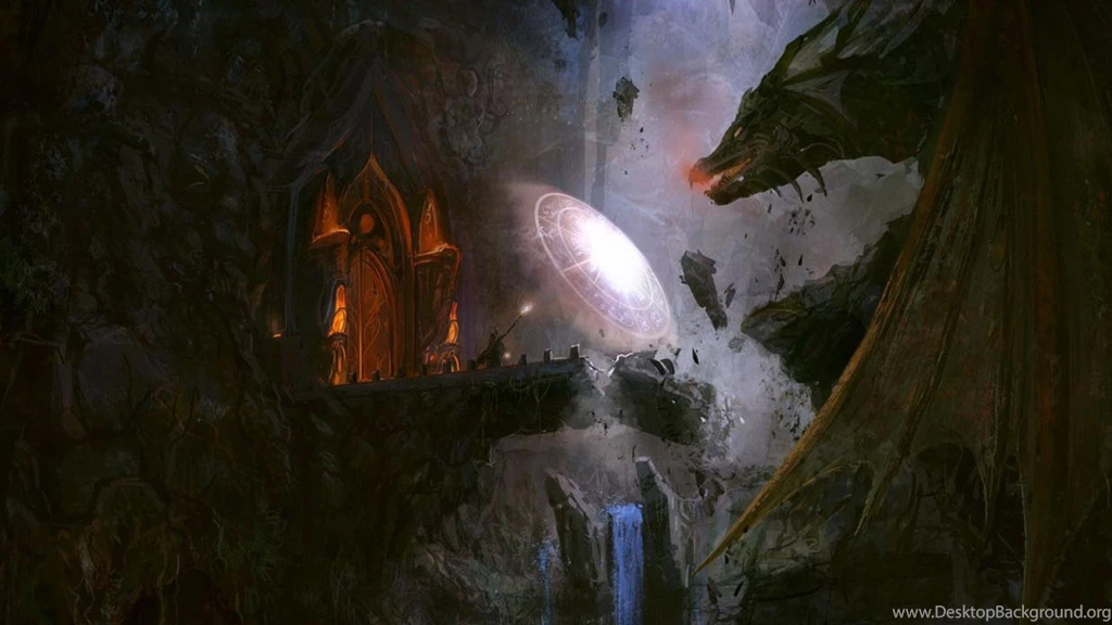 You Shall Not Pass Dragon And Wizard Battle Art HD Wallpapers ...
