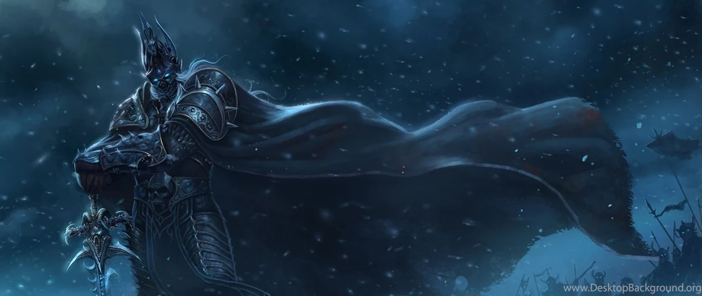 Download Wallpapers 2560x1080 Warcraft, Lich King, Sword, Cloak ...