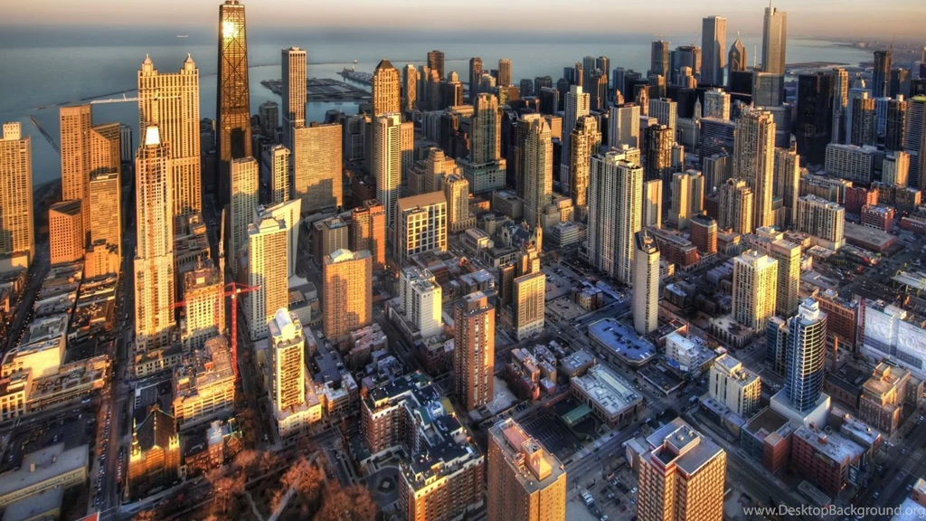 Chicago Aerial View Mac Wallpapers Download
