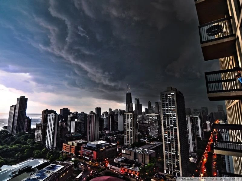 Storm Clouds Over Chicago HD Desktop Wallpapers : High Definition ...